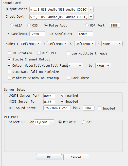 QtSoundModem Devices