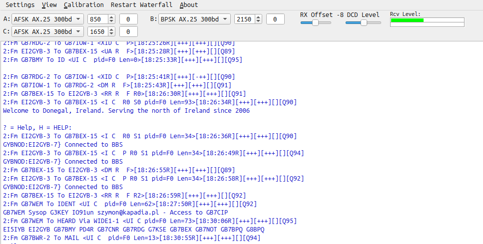 QtSoundModem Monitor
